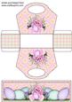 Pink Easter Bunny Gift Basket with Topper/bookmark 1