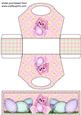 Pink Easter Bunny Gift Basket with Topper/bookmark 2