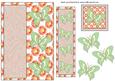 Orange and Green Floral Butterfly Bookmark Card Front