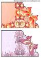 Orange and Red Floral Butterfly Notelet Cards