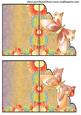 Multi Orange Floral Butterfly Notelets