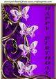 Purple Floral Birthday Butterfly Topper