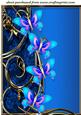 Blue Floral Butterfly Topper