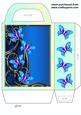 Blue Floral Butterfly Gift Bag 2