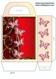 Red Floral Butterfly Gift Bag