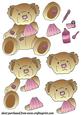 Brown with Pink Get Well Soon Teddy
