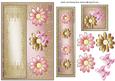 Pink and Gold Floral Butterfly Card Front