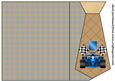 Blue F1 Car Tie Card