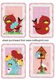 4 Pink Cute Bird Toppers