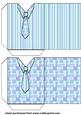 2 Purple and Green Shirt and Tie Pockets