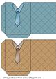 Blue and Brown Shirt and Tie Pockets
