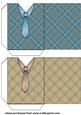 Blue and Brown Check Shirt and Tie Pockets