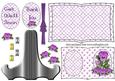 Purple Pansy Book Sheet and Stand