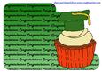 Green Graduation Cupcake Cut and Fold Card