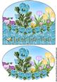 Blue Pansy Just for You Card Front