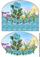 Blue Pansy Card Front