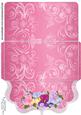 Pink Floral Clutch Money/voucher Wallet 1