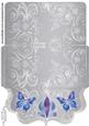 Silver Floral Clutch Bag Money/voucher Wallet