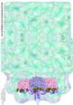 Green Hydrangea Clutch Bag Money/voucher Wallet