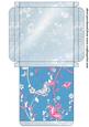 Blue Floral Butterfly Card Box