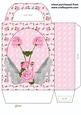 Pink and Silver Floral Shoe Gift Bag