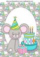 Cute Birthday Mouse Topper 1