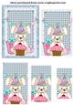 Blue Birthday Bunny Pyramid Topper 1