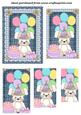 Blue Birthday Bunny Pyramid Topper 2