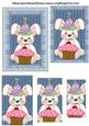 Blue Birthday Bunny Pyramid Topper 4