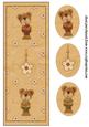 Cream Floral Bear Card Front 2
