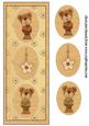 Light Cream Floral Bear Card Front 2