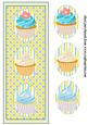 Blue and Cream Cupcake Card Front