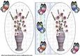 Butterflies and Flowers Oval Card Front 1