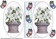 Butterflies and Flowers Oval Card Front 2