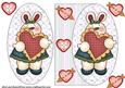 Valentine Bunnies Oval Card Front 1