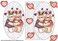 Valentine Bunnies Oval Card Front 2