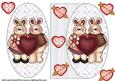 Valentine Bunnies Oval Card Front 3