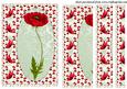 Red Poppy and Butterfly Side Stacker Card Front 1