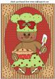 Green and Red Christmas Gingerbread Topper 1