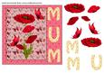 Mum Red Poppies Card Front