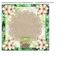Green floral froggy insert