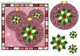 Red Christmas baubles card front