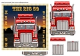 Red truck the big 50 card front