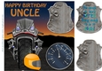 Uncle motor bike birthday card front