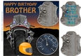 Brother motor bike birthday card front