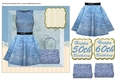 Blue 50th/60th Birthday fashion card front