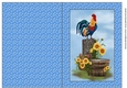 Blue rooster cut and fold card 1