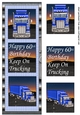 Blue 3 Panel 60th birthday truck card front