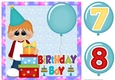 Age 7/8 Light haired boy Birthday card front