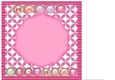 Pink Happy Birthday card front blank